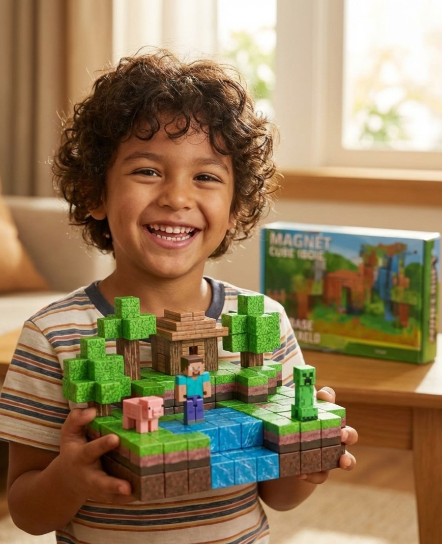 Minecraft Piezas Plegables Magnéticas 🧲 - 100 Pcs