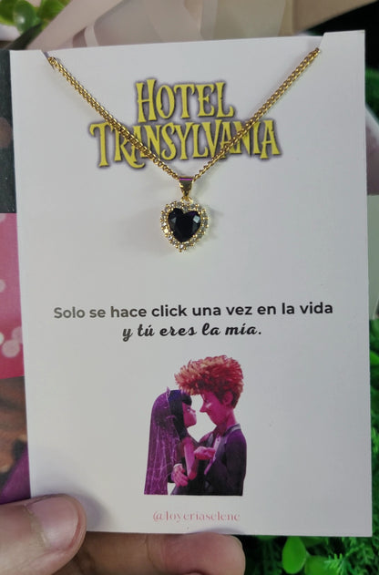 Anillos de PROMESA HOTEL TRANSYLVANIA 💍🎃 + COLLAR 💖 + RAMO DE FLORES🌸
